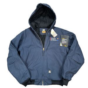 Berne Men's Hooded Work Jacket Blue HJ51ND - Size Medium NWT